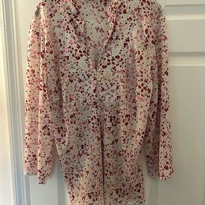 New York & Company Red and White Blouse